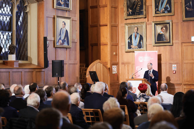 an audience in the Great Hall